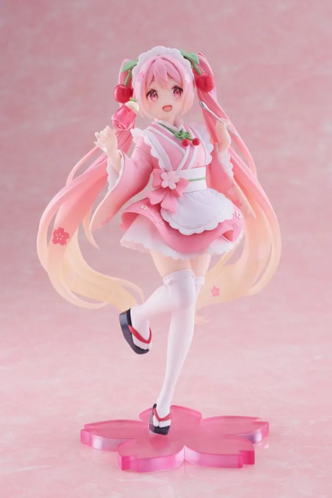 Hatsune Miku - Hatsune Miku Figur / Newley Written Sakura Miku Japanese Cafe Ver. : Taito