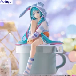 Hatsune Miku - Hatsune Miku Rabbit Ear Hood Statue / Noodle Stopper - Pajama Blue Color Ver.: Furyu