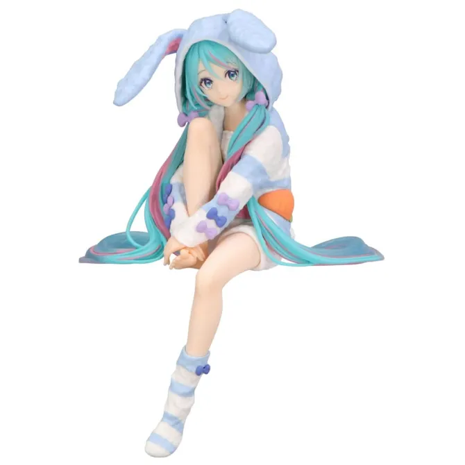 Hatsune Miku - Hatsune Miku Rabbit Ear Hood Statue / Noodle Stopper - Pajama Blue Color Ver.: Furyu