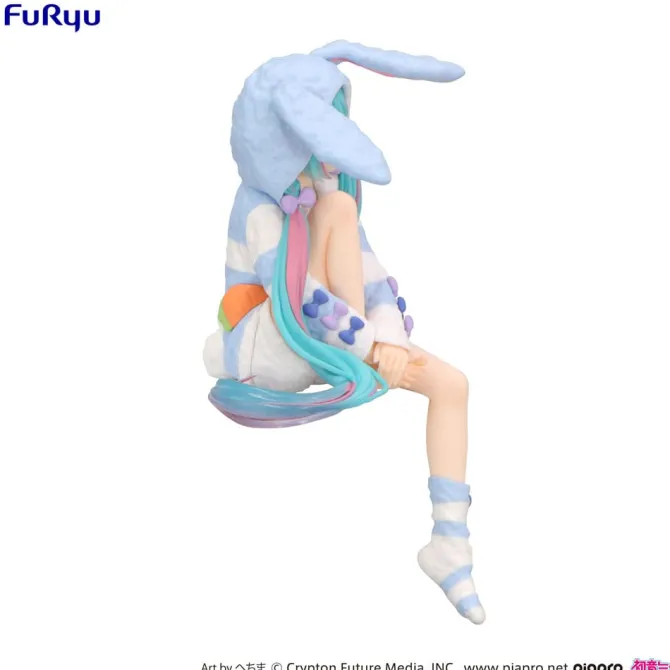 Hatsune Miku - Hatsune Miku Rabbit Ear Hood Statue / Noodle Stopper - Pajama Blue Color Ver.: Furyu