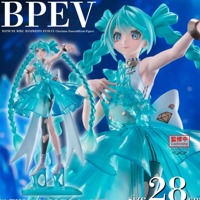 Hatsune Miku - Miku Figur / Clearluxe - Emerald Gem Banpresto