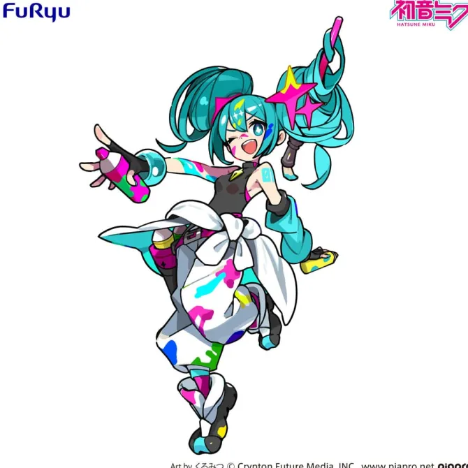 Hatsune Miku - Miku Paint Girl Figur / Trio-Try-iT: Furyu
