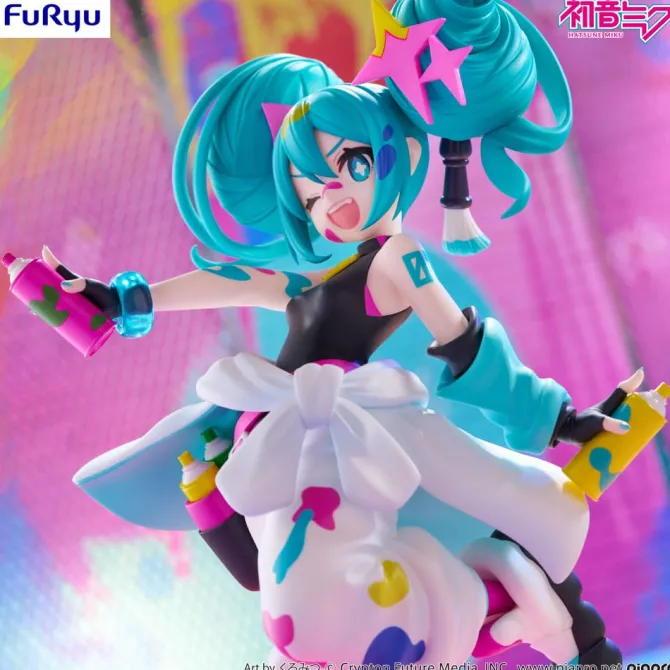 Hatsune Miku - Miku Paint Girl Figur / Trio-Try-iT: Furyu