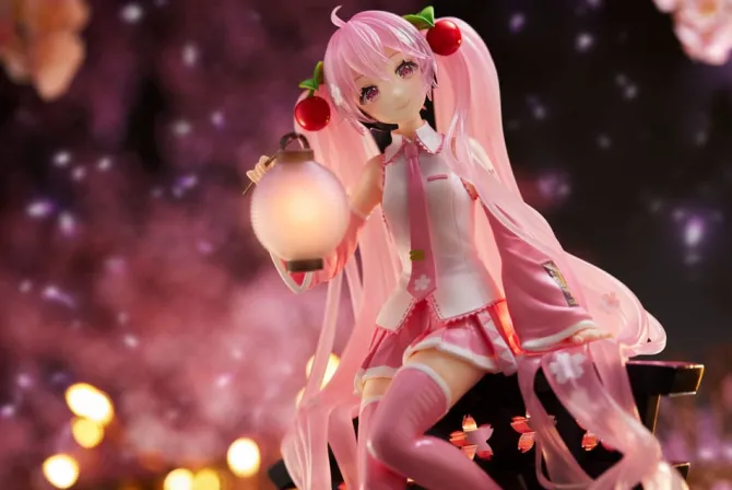 Hatsune Miku AMP - Sakura Miku Statue / Lantern Ver. Reissue: Taito Prize