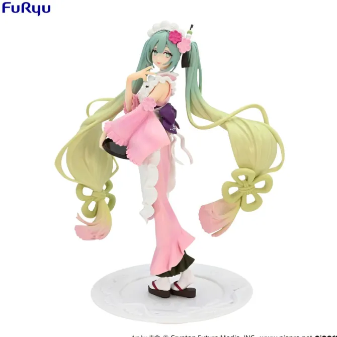 Hatsune Miku Exceed Creative - Matcha Green Tea Parfait Statue Cherry Blossom Ver.: Furyu