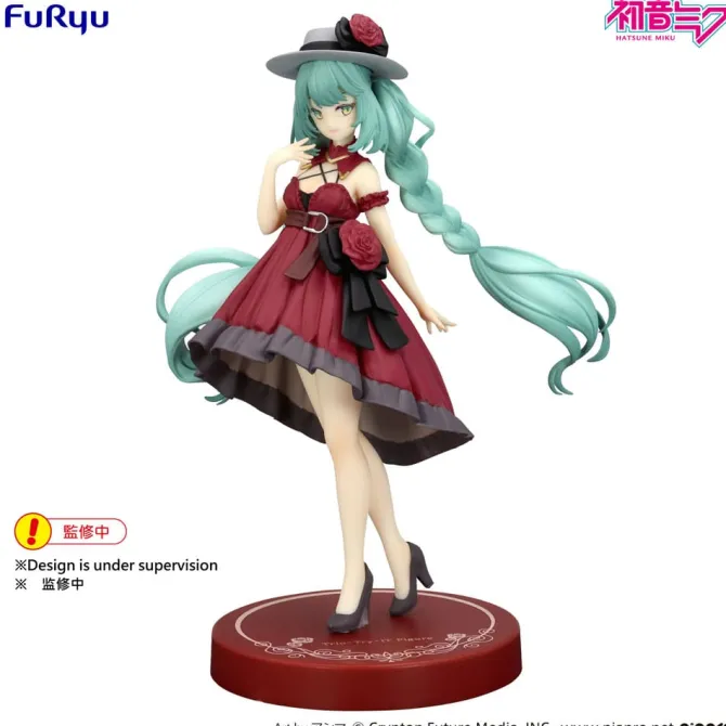 Hatsune Miku Statue / Trio-Try-iT - Outing Dress Red Color: Furyu