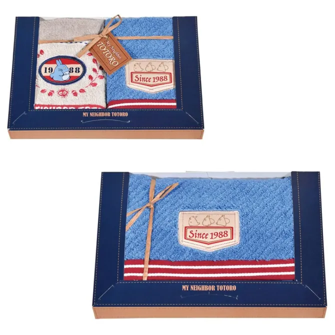 Mein Nachbar Totoro Imabari - Denim stitching 3er-Set Handtücher: Marushin