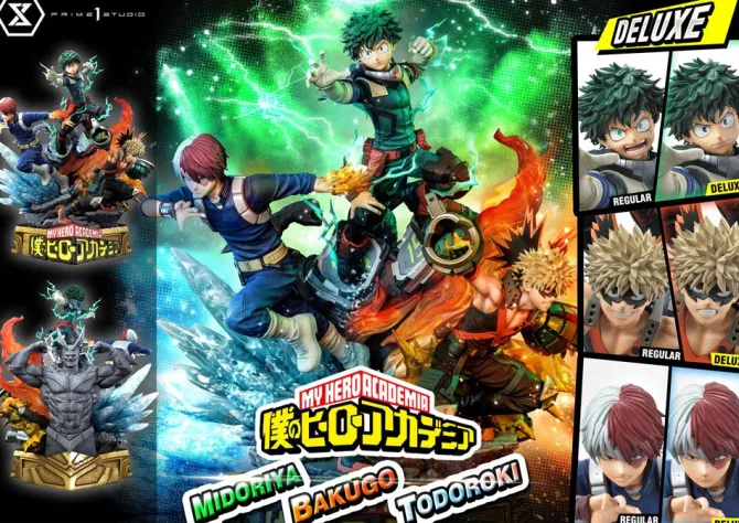 My Hero Academia - Midoriya, Bakugo & Todoroki Statue / Deluxe Bonus Version: Prime 1 Studio