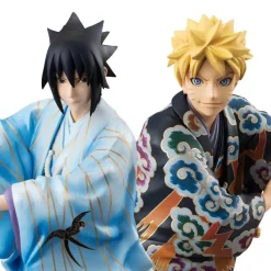 Naruto - Naruto & Sasuke Statue / G.E.M - Kabuki Version: MegaHouse