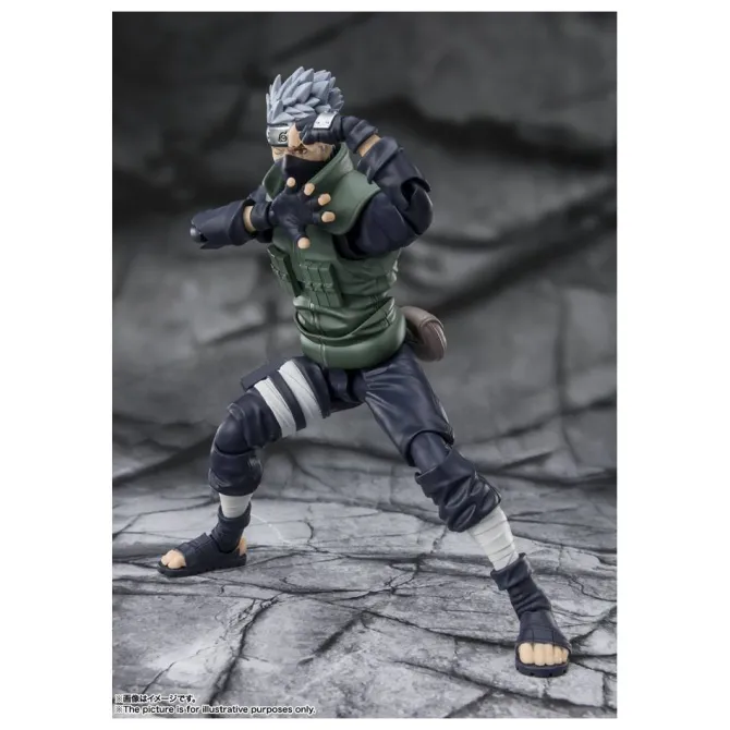 Naruto Shippuden - Kakashi Hatake Actionfigur / S.H. Figuarts -The famed Sharingan Hero- : Tamashii