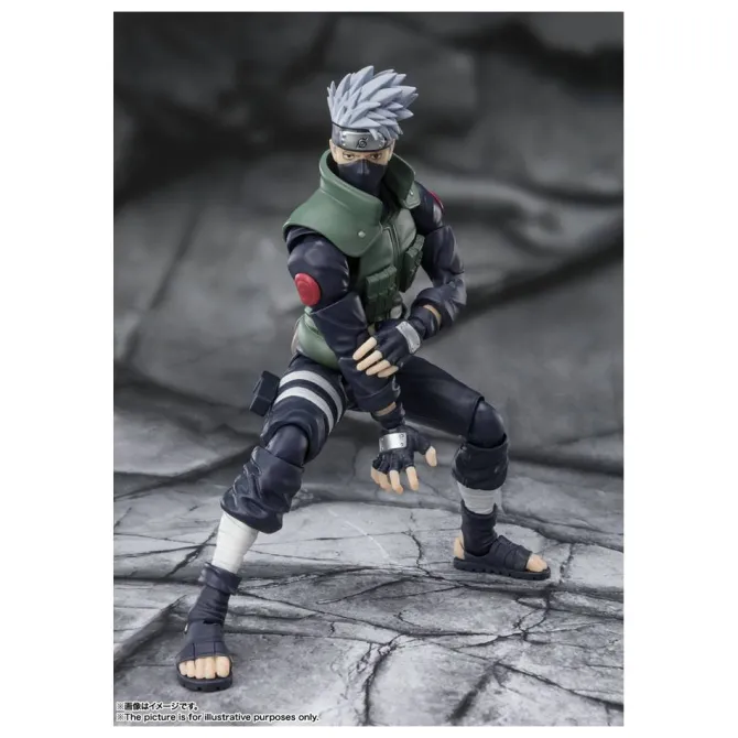 Naruto Shippuden - Kakashi Hatake Actionfigur / S.H. Figuarts -The famed Sharingan Hero- : Tamashii