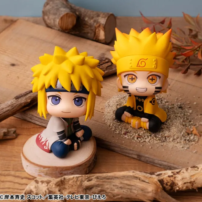 Naruto Shippuden - Naruto Uzumaki Six Paths Sage Mode & Minato Namikaze Statue / Look Up(with gift):
