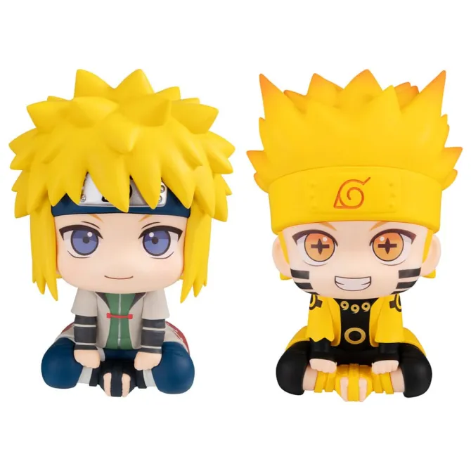 Naruto Shippuden - Naruto Uzumaki Six Paths Sage Mode & Minato Namikaze Statue / Look Up(with gift):