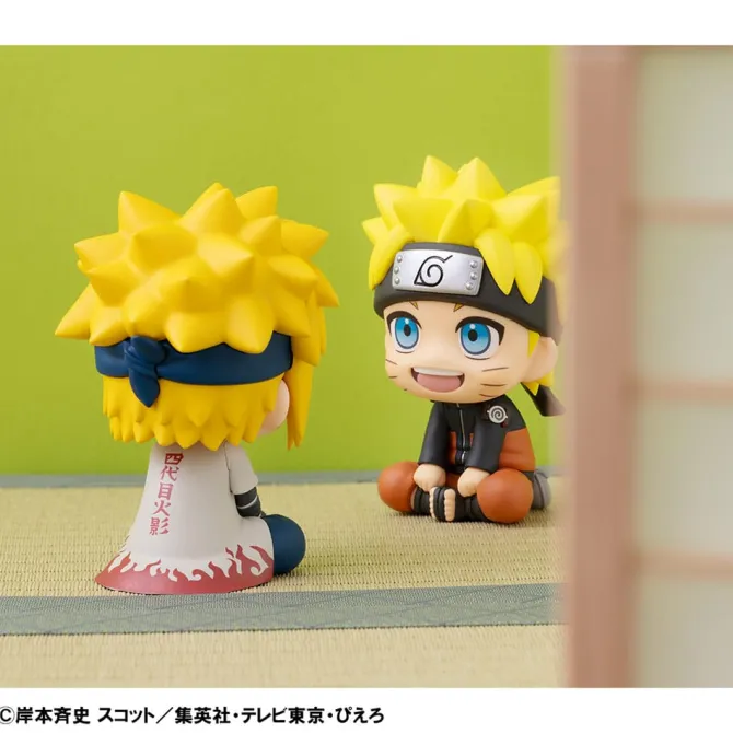 Naruto Shippuden - Naruto Uzumaki Six Paths Sage Mode & Minato Namikaze Statue / Look Up(with gift):