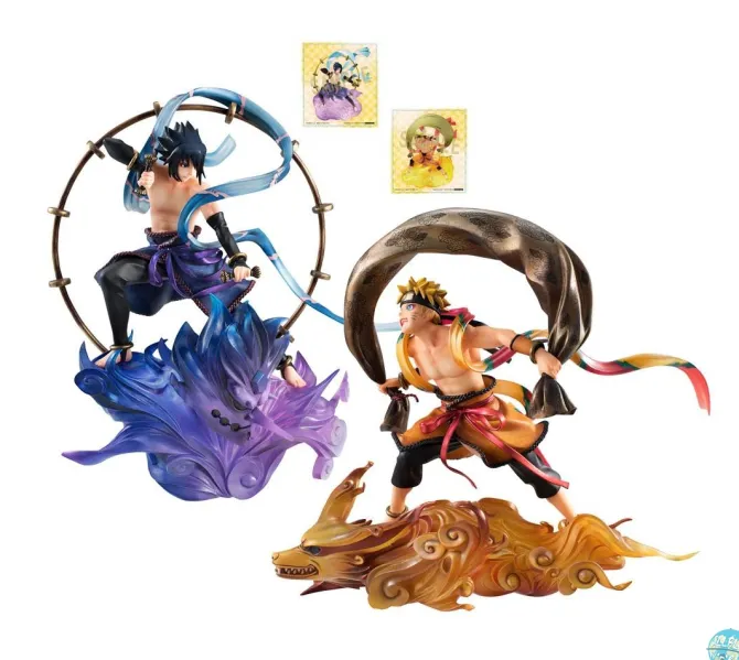 Naruto Shippuden - Sasuke Uchiha Raijin & Naruto Uzumaki Fujin Statuen - G.E.M. Remix Serie: Meg