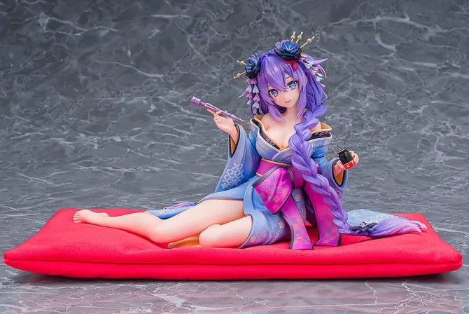 Neptunia x Senran Kagura - Purple Heart Statue / Kimono Version: Kadokawa