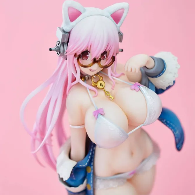 Nitro Super Sonic - Super Sonico Statue / White Cat Version: Union Creative