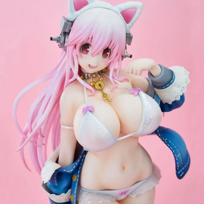 Nitro Super Sonic - Super Sonico Statue / White Cat Version: Union Creative