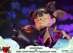 Okamiden - Chibiterasu vs. Dark Chibiterasu & Possessed Kuni Statue: First 4 Figures