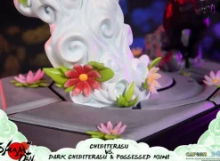 Okamiden - Chibiterasu vs. Dark Chibiterasu & Possessed Kuni Statue: First 4 Figures