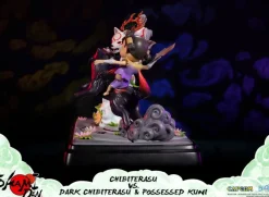 Okamiden - Chibiterasu vs. Dark Chibiterasu & Possessed Kuni Statue: First 4 Figures