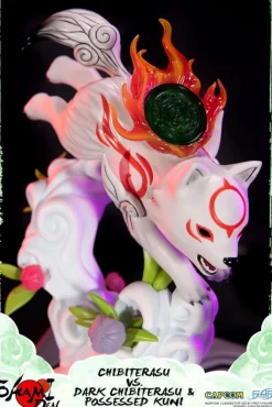 Okamiden - Chibiterasu vs. Dark Chibiterasu & Possessed Kuni Statue: First 4 Figures