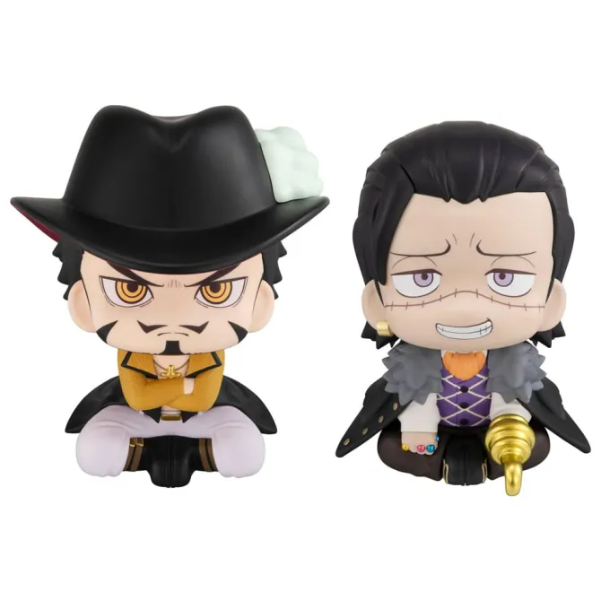 One Piece - Dracule Mihawk & Sir Crocodile Statue / Look Up (Cross Guild Outfit) with gift: MegaHous