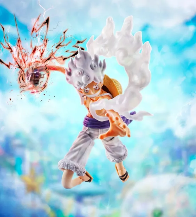 One Piece - Gear 5 Luffy Actionfigur / S.H.Figuarts - -Future Island Egghead-: Tamashii Nations