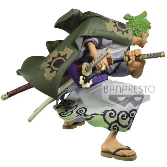 One Piece - Lorenor Zorro Figur / King Of Artist - Wanokuni Version: Banpresto
