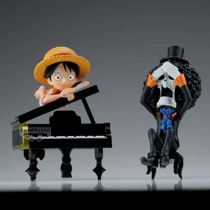 One Piece - Luffy & Brook Figur / WCF Log Stories: Banpresto