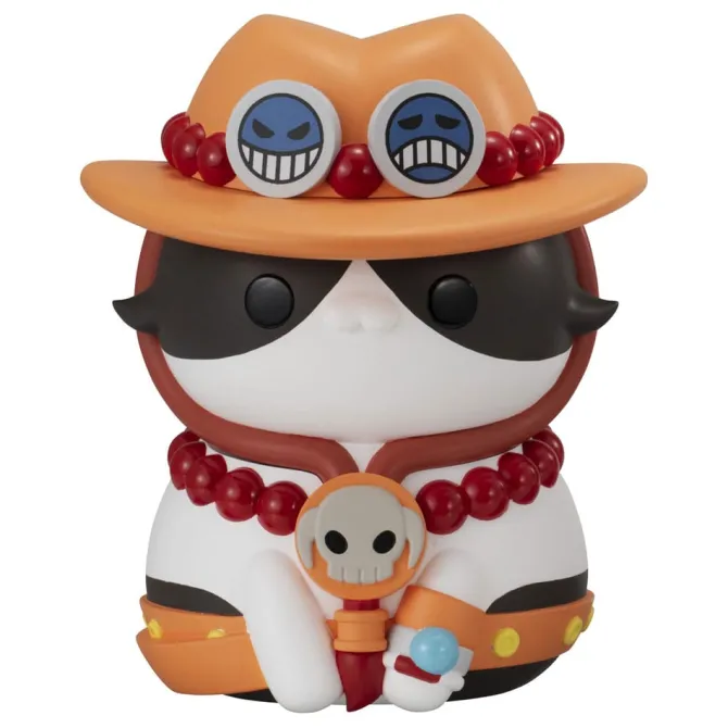 One Piece - Mega Cat Project Nyanto! Statue / The Big Nyan Piece Series Sammelfigur Portgas D. Ace :