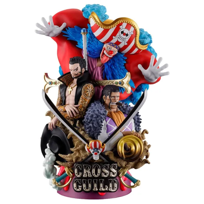 One Piece - Mihawk, Sir Crocodile & Buggy Statue / Petitrama - Logbox Re Birth 03 - Cross Guil: Meg