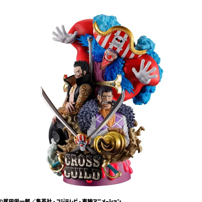 One Piece - Mihawk, Sir Crocodile & Buggy Statue / Petitrama - Logbox Re Birth 03 - Cross Guil: Meg
