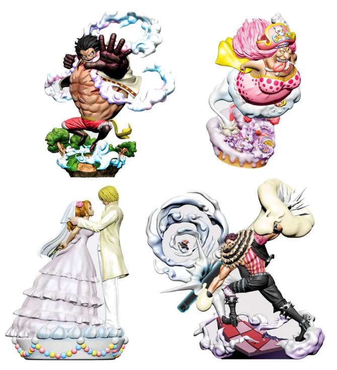 One Piece - Minifiguren 4er-Set / Log Box - Birth Whole Cake Island Version: MegaHouse