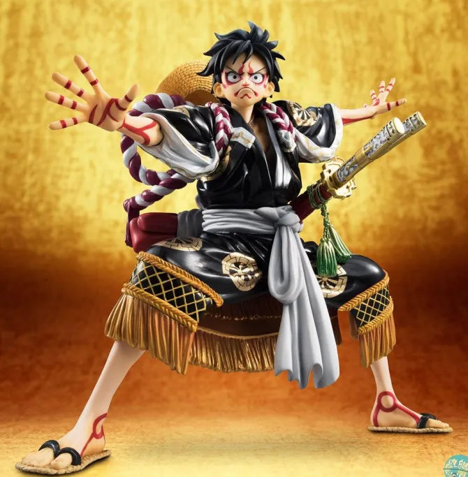 One Piece - Monkey D. Ruffy Statue - Excellent Model P.O.P / Kabuki Edition Black: MegaHouse