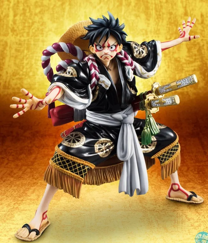 One Piece - Monkey D. Ruffy Statue - Excellent Model P.O.P / Kabuki Edition Black: MegaHouse