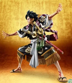 One Piece - Monkey D. Ruffy Statue - Excellent Model P.O.P / Kabuki Edition Black: MegaHouse