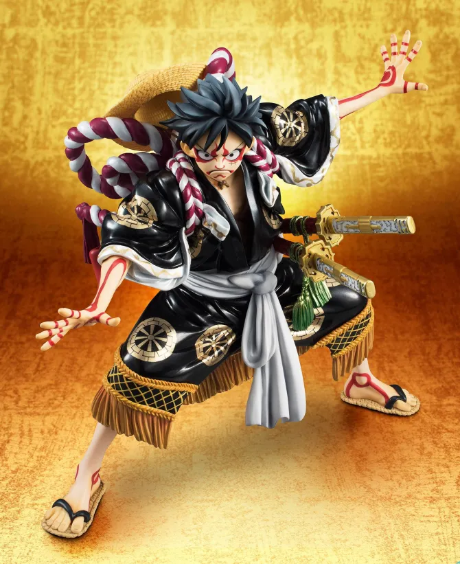 One Piece - Monkey D. Ruffy Statue - Excellent Model P.O.P / Kabuki Edition Black: MegaHouse