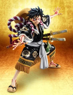 One Piece - Monkey D. Ruffy Statue - Excellent Model P.O.P / Kabuki Edition Black: MegaHouse
