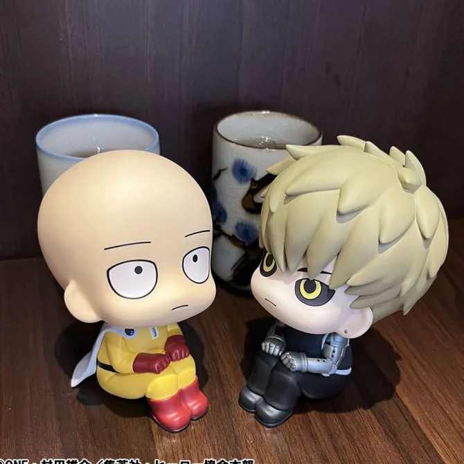 One Punch Man - Saitama & Genos Figurn / Look Up - Set (with gift): MegaHouse