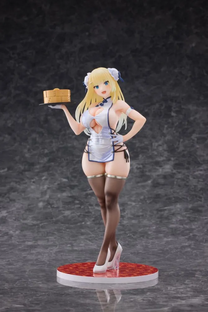 Original Character - Chinese Dress Girl Statue / Illustration by oekakizuki: Violet Studio