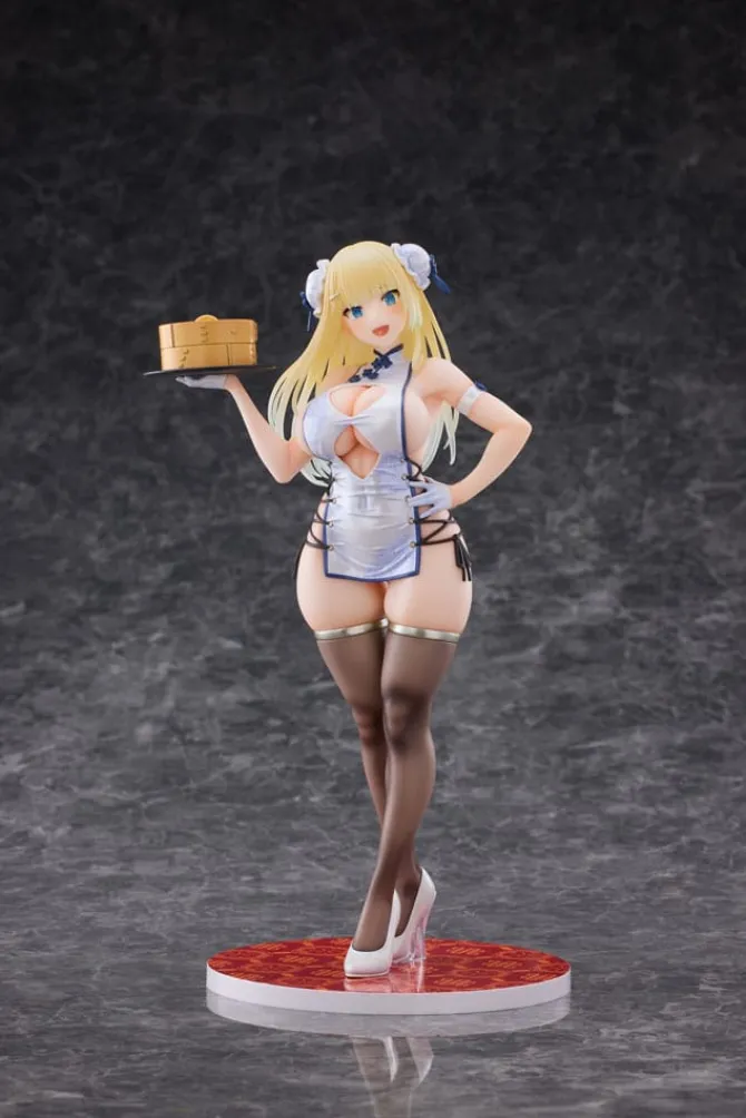 Original Character - Chinese Dress Girl Statue / Illustration by oekakizuki: Violet Studio