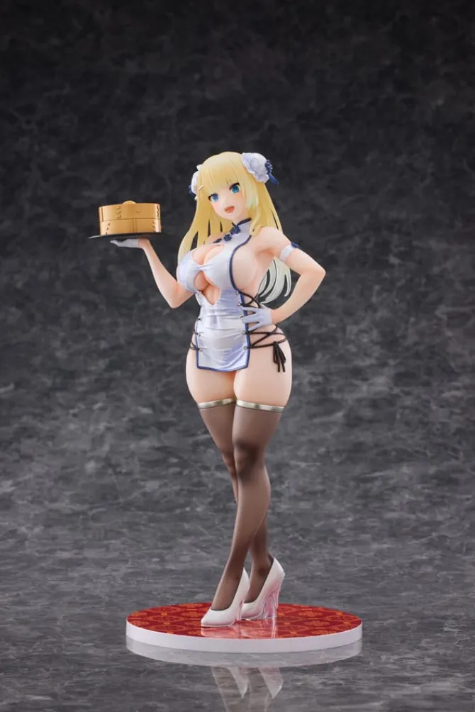 Original Character - Chinese Dress Girl Statue / Illustration by oekakizuki: Violet Studio