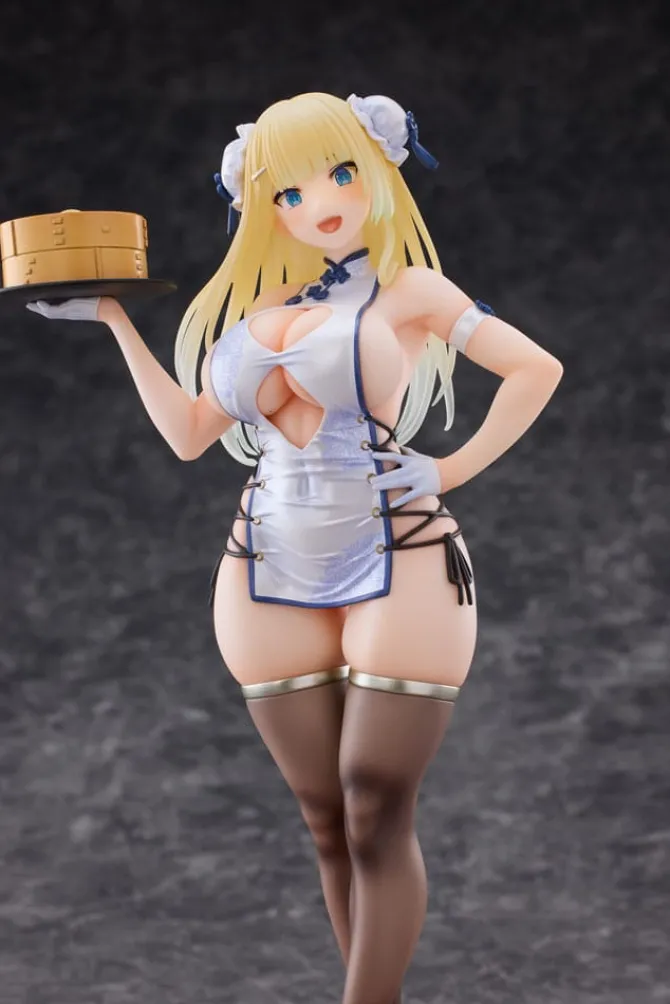 Original Character - Chinese Dress Girl Statue / Illustration by oekakizuki: Violet Studio