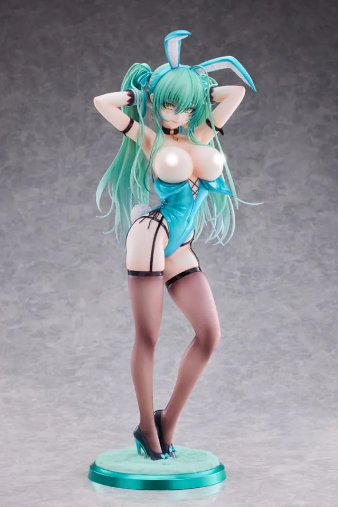 Original Character - Green Twin Tail Bunny-chan Statue: PartyLook