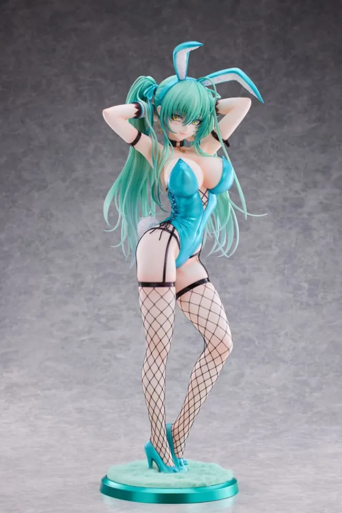 Original Character - Green Twin Tail Bunny-chan Statue / Fishnet Tights Ver.: PartyLook