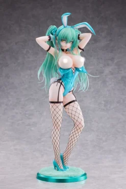 Original Character - Green Twin Tail Bunny-chan Statue / Fishnet Tights Ver.: PartyLook