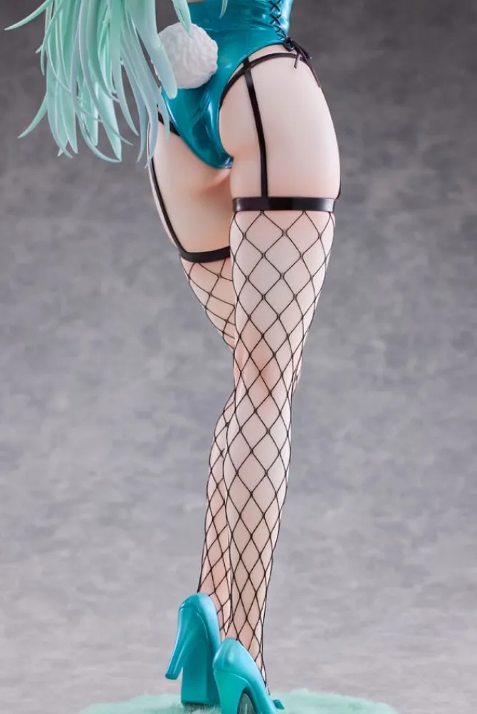 Original Character - Green Twin Tail Bunny-chan Statue / Fishnet Tights Ver.: PartyLook