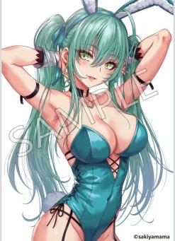 Original Character - Green Twin Tail Bunny-chan Statue / Fishnet Tights Ver.: PartyLook