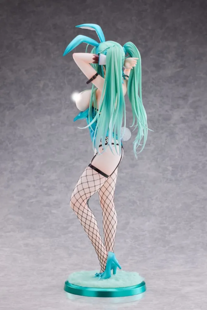 Original Character - Green Twin Tail Bunny-chan Statue / Fishnet Tights Ver.: PartyLook